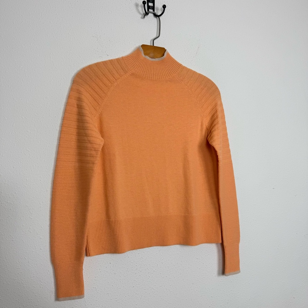 Smartwool Women's Edgewood Mock Neck Knit Sweater Orange Wool Blend XS - Picture 2 of 8